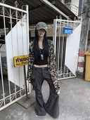 Camouflage Star-Print Hooded Cardigan image 3