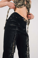 Leopard Print Patchwork Pants image 2