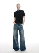 Embroidered Rivet Pattern Cotton T-shirt image 0