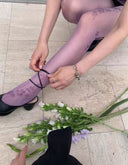 Purple Petal Vintage Stockings image 3