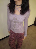 Purple Cross Comfy Top image 7