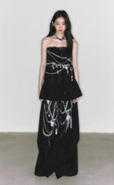 Pearl and Seashell Print Convertible Dress（Convertible Skirt and Strapless Dres） image 9