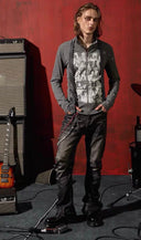 Pistol Rock Band Print Zip Hoodie image 9