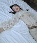 Net Lace Crop Chest Top image 5