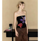 Floral Print Strapless Top image 4