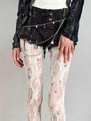 Star-patterned and Hole-patterned fishnet stockings(layered) image 0