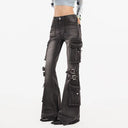 Cargo Flare Jeans image 4
