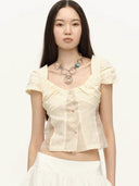 Lumière Embossed Sheer Cardi image 3