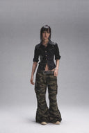 Printed Open-back Shirt image 2