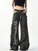Distressed Multi-pocket Jeans image 0