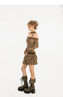 Post-apocalyptic Style Brown Dress image 11