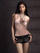 Floral Embellished Spaghetti Strap Top image 10