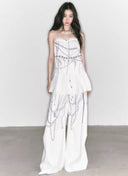 Pearl and Seashell Print Convertible Dress（Convertible Skirt and Strapless Dres） image 11