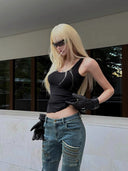 Hooded Lace Tank Set image 2