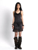 Floral Embroidered Lace Dress (with Belt) image 9