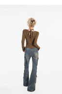 Cargo Flare Jeans image 8
