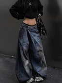 Reversed Waistband Wide-Leg Jeans image 2