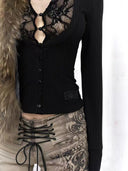 Lace Illusion Cardigan image 4