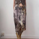 Antique Textured Print Skirt image 3