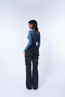 Flared cargo pants image 11