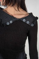 Ruffled Cold-Shoulder Sweater image 12