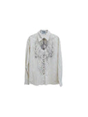 Abstract Face Mask Striped Shirt image 4