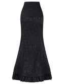 Jacquard High-Waisted Mermaid Skirt image 7