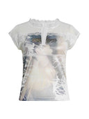 Lace-trimmed Short Sleeve T-shirt image 4