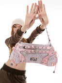 Pink Denim Bag image 1