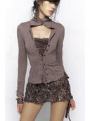 Mock Two-Piece Neckline Top image 3