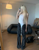 Micro Flare Design Work Pants image 9