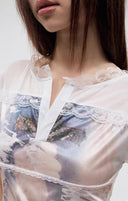 Lace-trimmed Short Sleeve T-shirt image 7