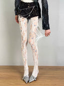 Star-patterned and Hole-patterned fishnet stockings(layered) image 1