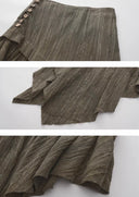 Japanese-style Gray-green Skirt image 5