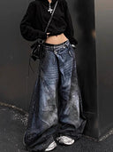 Reversed Waistband Wide-Leg Jeans image 9