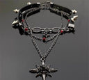 Black Star Pendant Choker Necklace image 4