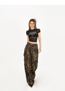 Leopard Print Wide-Leg Cargo Pants image 9