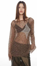 Open-Knit Starry Sweatshirt image 4