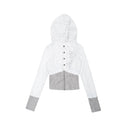 Patchwork Zip-up Hoodie image 5