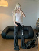 Micro Flare Design Work Pants image 8