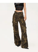 Leopard Print Wide-Leg Cargo Pants image 3
