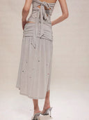 Rhinestone Knitted Halter Set image 2