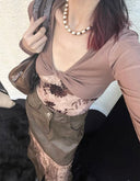 Velvet Faux Leather Pencil Skirt image 11