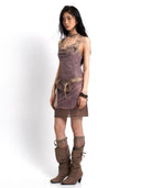 Floral Embroidered Lace Dress (with Belt) image 7