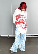 Bloodstained Print Hoodie image 5