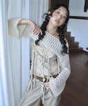 Net Lace Crop Chest Top image 2