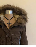 Camel-colored hoodie-lined jacket image 4