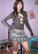 Lace-print Pleated Skirt image 3