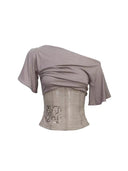 Asymmetric Lace & Lurex Top image 6