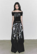 Pearl Shell Printed Wide-Leg Pants image 11